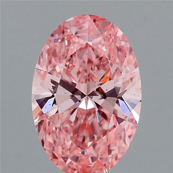 1.45 Carat Oval Shaped, Ideal Cut, FANCY VIVID PINK Color, VS2 Clarity, IGI Certified Lab Grown Diamond