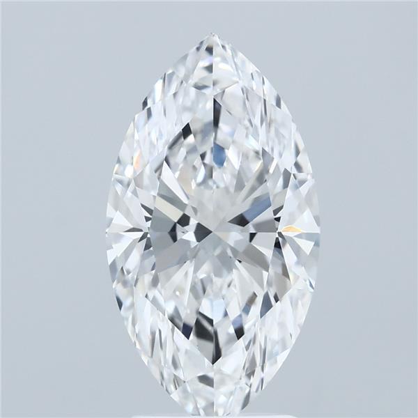 3.06 Carat Marquise Shaped, Ideal Cut, E Color, VVS2 Clarity, IGI Certified Lab Grown Diamond