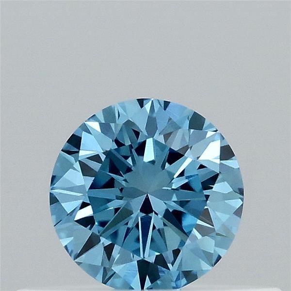 0.30 Carat Round Shaped, Excellent Cut, FANCY VIVID BLUE Color, VS1 Clarity, IGI Certified Lab Grown Diamond