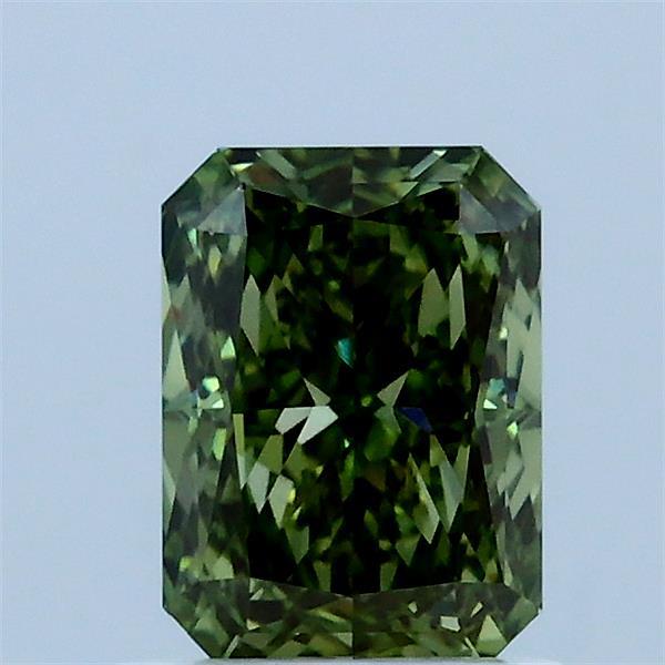 1.06 Carat Radiant Shaped, Ideal Cut, FANCY VIVID GREEN Color, VS1 Clarity, IGI Certified Lab Grown Diamond