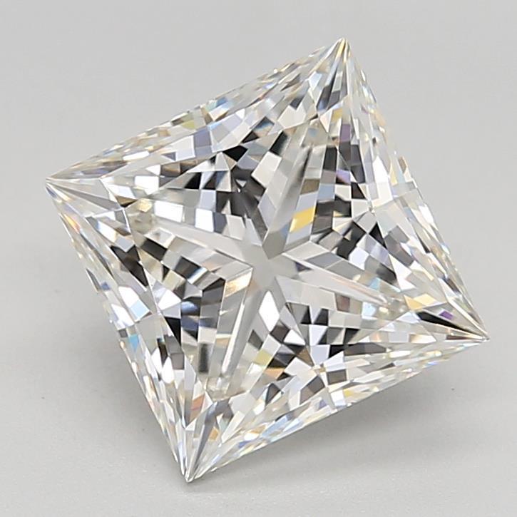4.05 Carat Princess Shaped, Ideal Cut, G Color, VVS2 Clarity, IGI Certified Lab Grown Diamond
