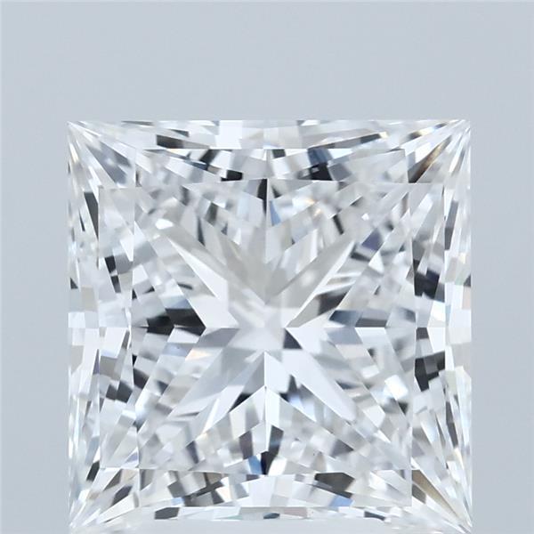 4.24 Carat Princess Shaped, Ideal Cut, E Color, VVS2 Clarity, IGI Certified Lab Grown Diamond