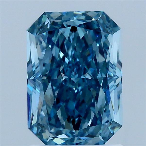 2.15 Carat Radiant Shaped, Excellent Cut, FANCY VIVID BLUE Color, VS1 Clarity, IGI Certified Lab Grown Diamond