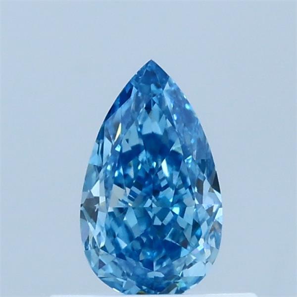 0.52 Carat Pear Shaped, Excellent Cut, FANCY VIVID BLUE Color, VVS2 Clarity, IGI Certified Lab Grown Diamond