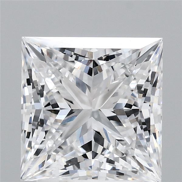 3.18 Carat Princess Shaped, Ideal Cut, D Color, VS1 Clarity, IGI Certified Lab Grown Diamond