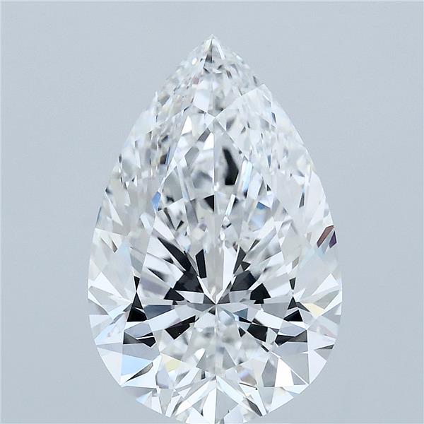 4.23 Carat Pear Shaped, Ideal Cut, E Color, VVS2 Clarity, IGI Certified Lab Grown Diamond
