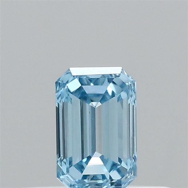 0.30 Carat Emerald Shaped, Excellent Cut, FANCY VIVID BLUE Color, VS1 Clarity, IGI Certified Lab Grown Diamond
