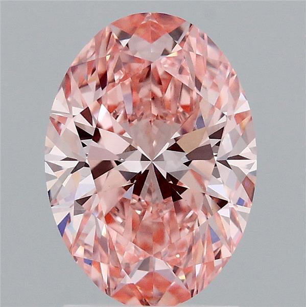 1.95 Carat Oval Shaped, Ideal Cut, FANCY VIVID PINK Color, VS1 Clarity, IGI Certified Lab Grown Diamond