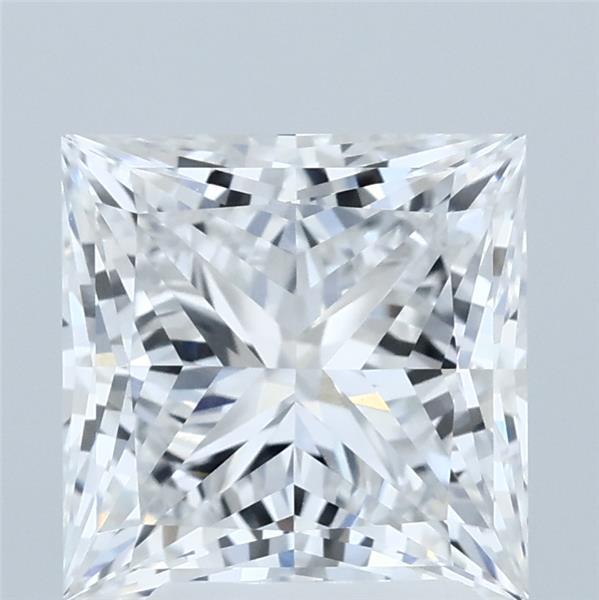 3.06 Carat Princess Shaped, Ideal Cut, E Color, VVS2 Clarity, IGI Certified Lab Grown Diamond