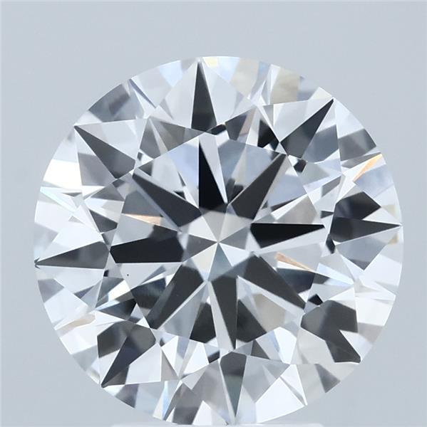 4.08 Carat Round Shaped, Ideal Cut, E Color, VVS2 Clarity, IGI Certified Lab Grown Diamond