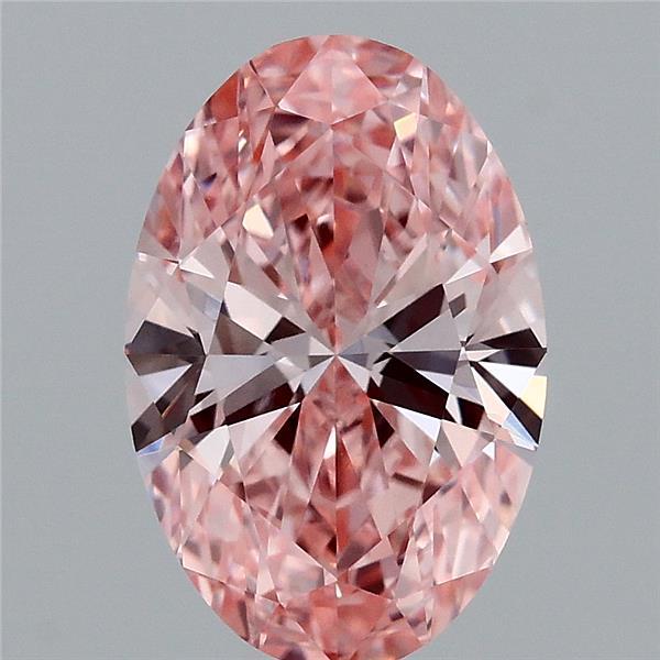 2.06 Carat Oval Shaped, Ideal Cut, FANCY VIVID PINK Color, VS1 Clarity, IGI Certified Lab Grown Diamond