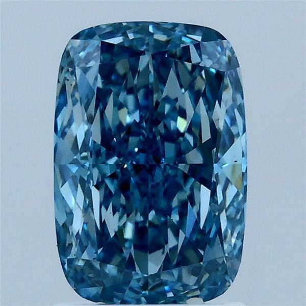 1.81 Carat Cushion Shaped, Ideal Cut, FANCY VIVID BLUE Color, VS1 Clarity, IGI Certified Lab Grown Diamond