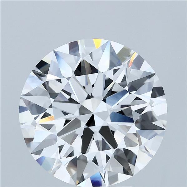 4.06 Carat Round Shaped, Ideal Cut, E Color, VVS2 Clarity, IGI Certified Lab Grown Diamond