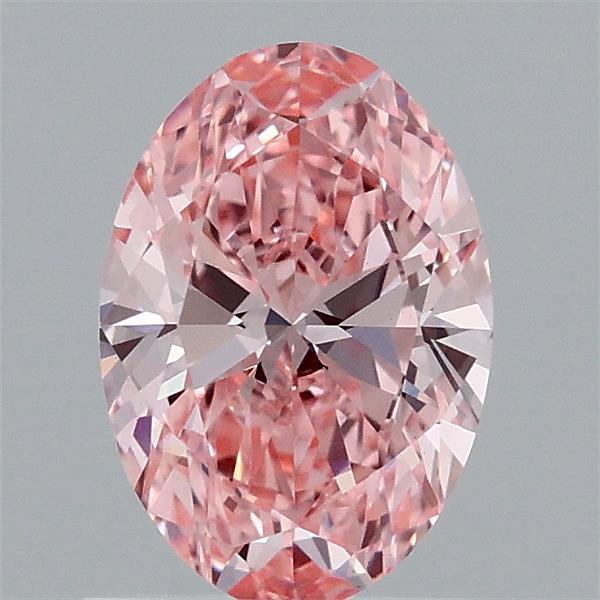 0.97 Carat Oval Shaped, Ideal Cut, FANCY VIVID PINK Color, VS1 Clarity, IGI Certified Lab Grown Diamond