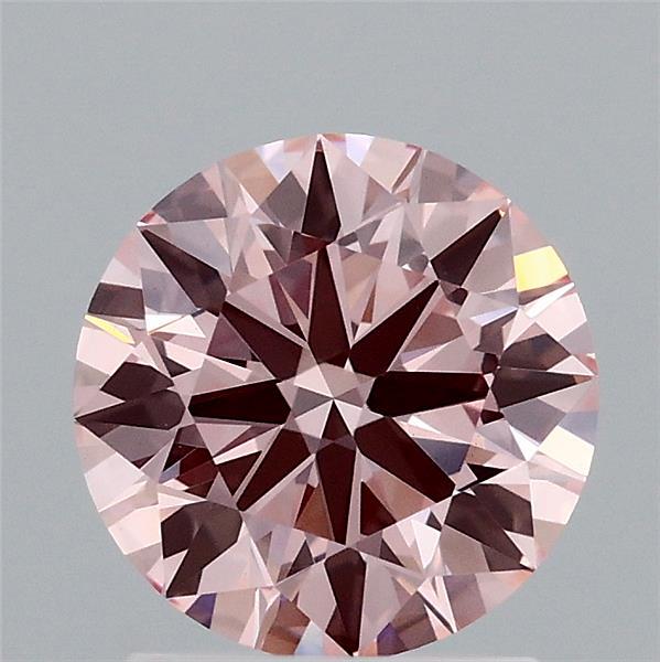 1.59 Carat Round Shaped, Ideal Cut, FANCY INTENSE PINK Color, VS1 Clarity, IGI Certified Lab Grown Diamond