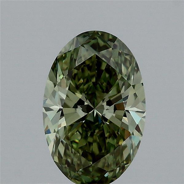 1.00 Carat Oval Shaped, Excellent Cut, FANCY VIVID GREEN Color, VVS2 Clarity, IGI Certified Lab Grown Diamond
