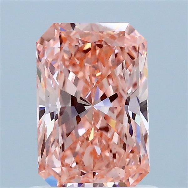 1.10 Carat Radiant Shaped, Ideal Cut, FANCY VIVID PINK Color, VS1 Clarity, IGI Certified Lab Grown Diamond