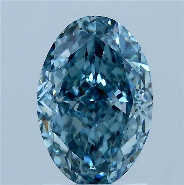 2.06 Carat Oval Shaped, Very Good Cut, FANCY VIVID BLUE Color, VS1 Clarity, IGI Certified Lab Grown Diamond