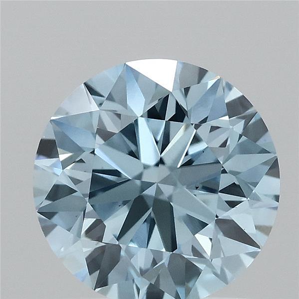 1.50 Carat Round Shaped, Excellent Cut, FANCY VIVID BLUE Color, VS1 Clarity, IGI Certified Lab Grown Diamond