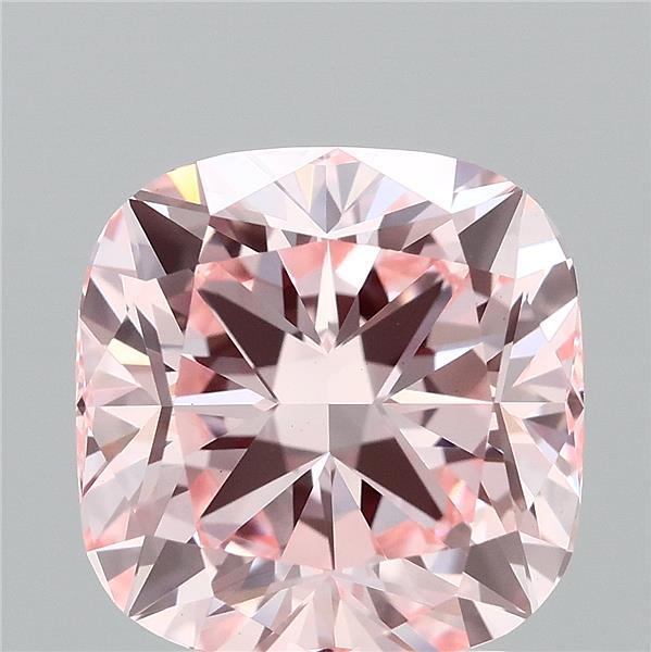 2.66 Carat Cushion Shaped, Ideal Cut, FANCY INTENSE PINK Color, VS1 Clarity, IGI Certified Lab Grown Diamond