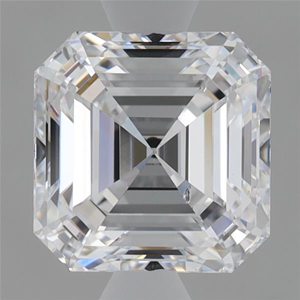 1.50 Carat Asscher Shaped, Very Good Cut, D Color, SI1 Clarity, IGI Certified Lab Grown Diamond