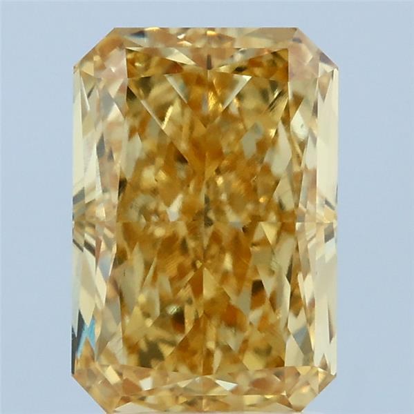 2.57 Carat Radiant Shaped, Excellent Cut, FANCY VIVID YELLOW Color, VS1 Clarity, IGI Certified Lab Grown Diamond