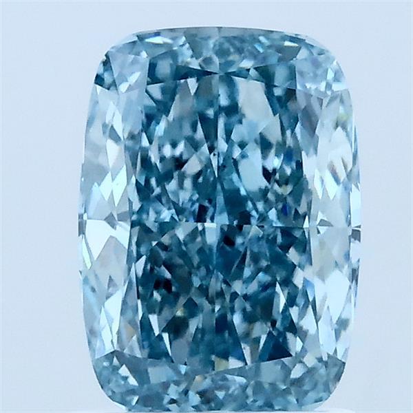 1.60 Carat Cushion Shaped, Ideal Cut, FANCY VIVID BLUE Color, VS1 Clarity, IGI Certified Lab Grown Diamond