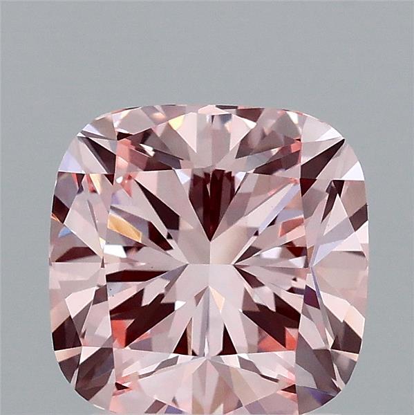 2.05 Carat Cushion Shaped, Ideal Cut, FANCY INTENSE PINK Color, VVS2 Clarity, IGI Certified Lab Grown Diamond