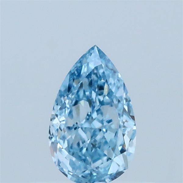 0.52 Carat Pear Shaped, Excellent Cut, FANCY VIVID BLUE Color, VS1 Clarity, IGI Certified Lab Grown Diamond