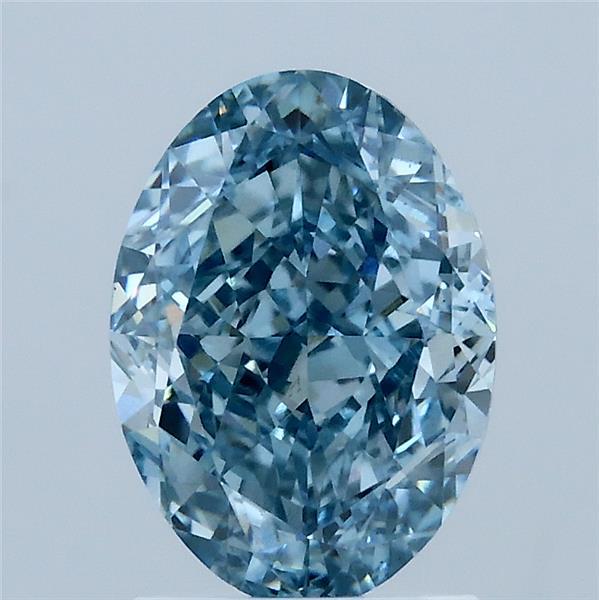 2.19 Carat Oval Shaped, Very Good Cut, FANCY VIVID BLUE Color, VVS2 Clarity, IGI Certified Lab Grown Diamond