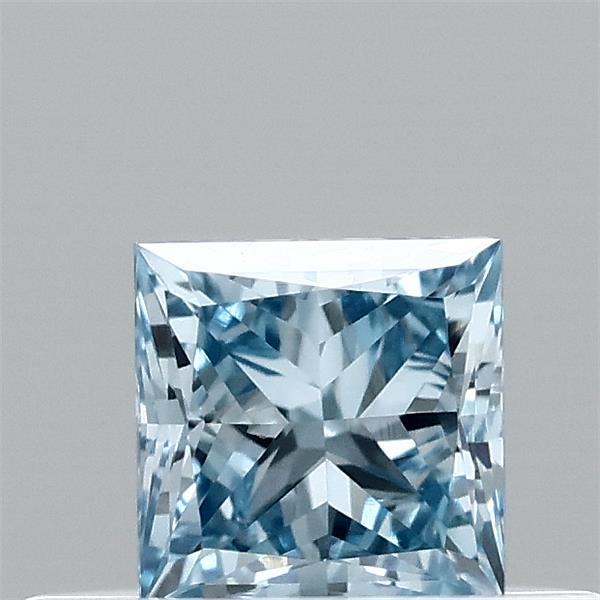 0.31 Carat Princess Shaped, Ideal Cut, FANCY VIVID BLUE Color, VVS1 Clarity, IGI Certified Lab Grown Diamond