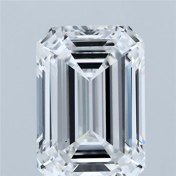 3.00 Carat Emerald Shaped, Ideal Cut, D Color, VS2 Clarity, IGI Certified Lab Grown Diamond