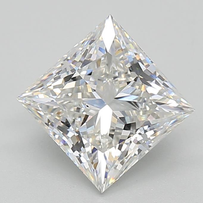 3.04 Carat Princess Shaped, Ideal Cut, F Color, VS1 Clarity, IGI Certified Lab Grown Diamond