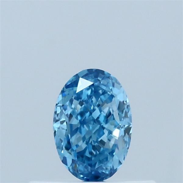 0.40 Carat Oval Shaped, Very Good Cut, FANCY VIVID BLUE Color, VVS2 Clarity, IGI Certified Lab Grown Diamond