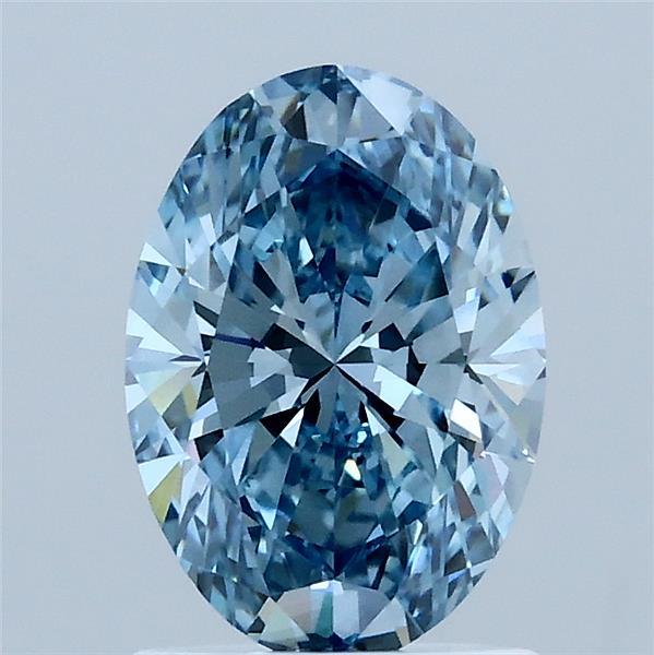1.31 Carat Oval Shaped, Ideal Cut, FANCY VIVID BLUE Color, VS1 Clarity, IGI Certified Lab Grown Diamond