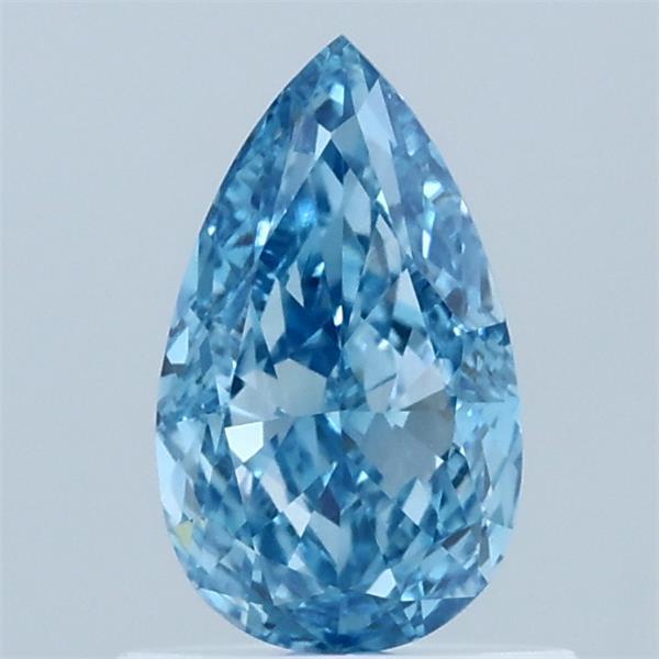 0.80 Carat Pear Shaped, Ideal Cut, FANCY VIVID BLUE Color, VVS2 Clarity, IGI Certified Lab Grown Diamond