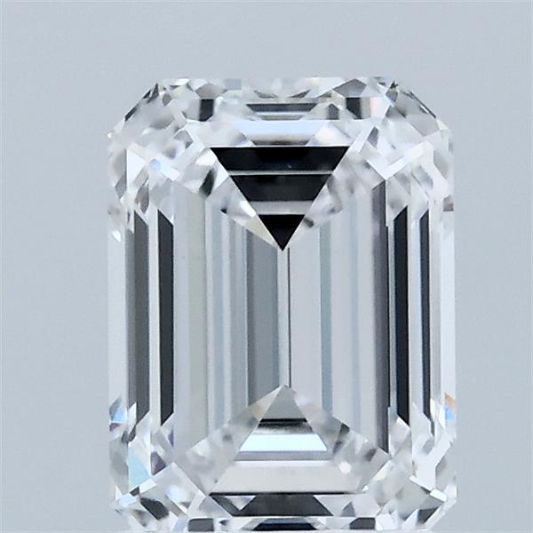 1.55 Carat Emerald Shaped, Ideal Cut, D Color, VVS2 Clarity, IGI Certified Lab Grown Diamond