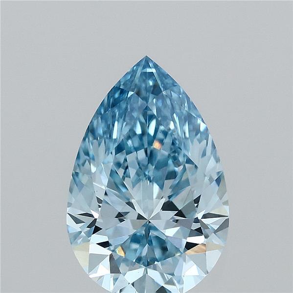 1.27 Carat Pear Shaped, Ideal Cut, FANCY VIVID BLUE Color, VVS2 Clarity, IGI Certified Lab Grown Diamond