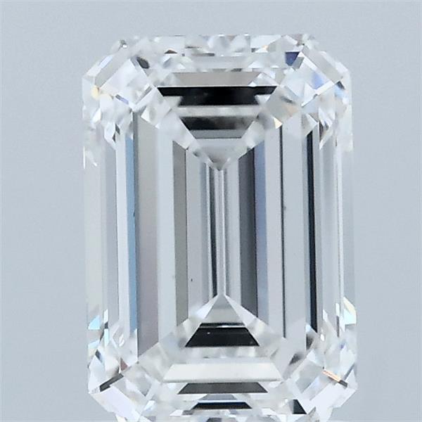 1.53 Carat Emerald Shaped, Ideal Cut, D Color, VS1 Clarity, IGI Certified Lab Grown Diamond