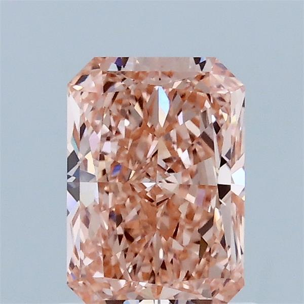 1.00 Carat Radiant Shaped, Ideal Cut, FANCY VIVID PINK Color, VVS2 Clarity, IGI Certified Lab Grown Diamond