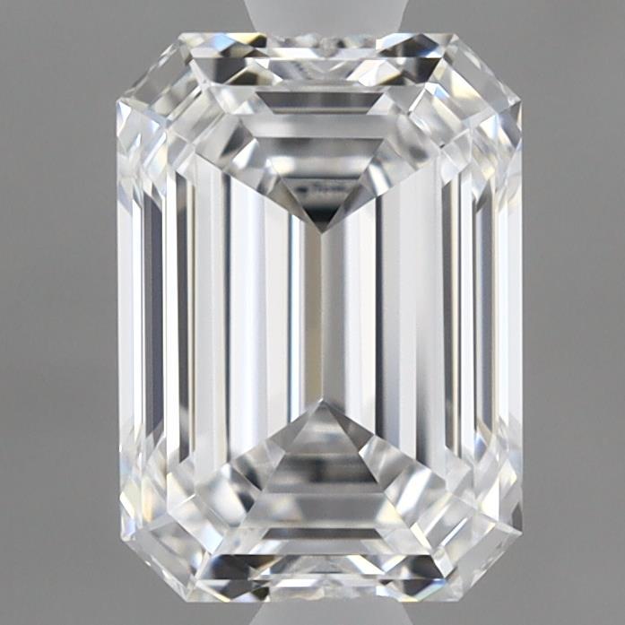 0.96 Carat Emerald Shaped, Ideal Cut, D Color, VVS2 Clarity, IGI Certified Lab Grown Diamond