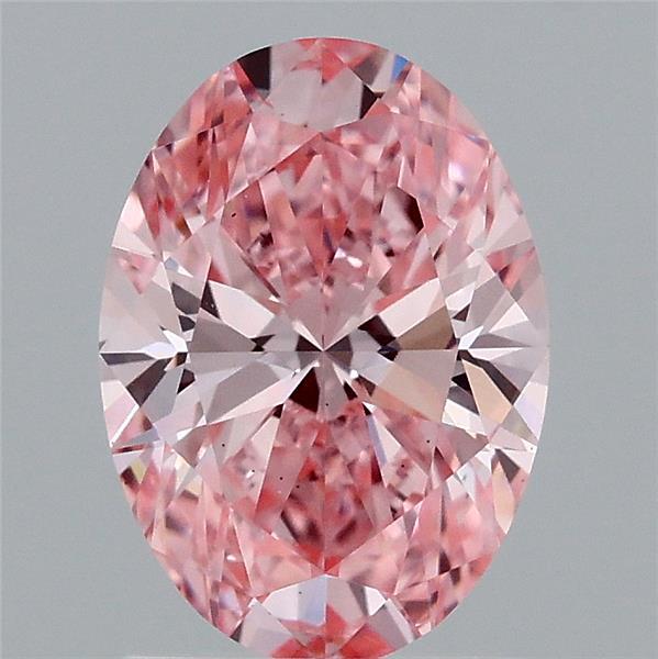 1.55 Carat Oval Shaped, Ideal Cut, FANCY VIVID PINK Color, VS2 Clarity, IGI Certified Lab Grown Diamond