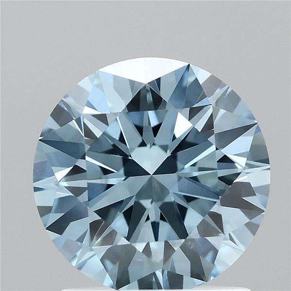 1.50 Carat Round Shaped, Excellent Cut, FANCY VIVID BLUE Color, VS1 Clarity, IGI Certified Lab Grown Diamond