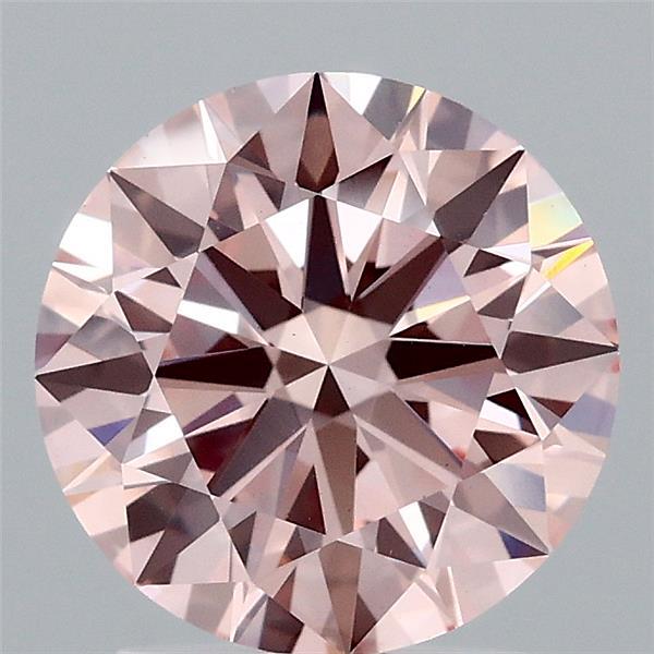 2.09 Carat Round Shaped, Ideal Cut, FANCY INTENSE PINK Color, VS1 Clarity, IGI Certified Lab Grown Diamond