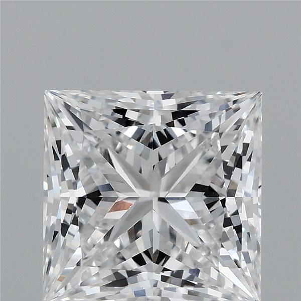 3.11 Carat Princess Shaped, Ideal Cut, D Color, VVS2 Clarity, IGI Certified Lab Grown Diamond