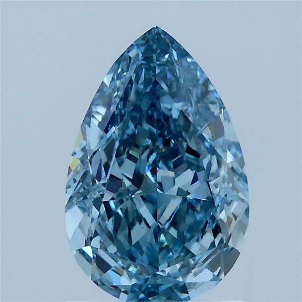 1.61 Carat Pear Shaped, Excellent Cut, FANCY VIVID BLUE Color, VS1 Clarity, IGI Certified Lab Grown Diamond