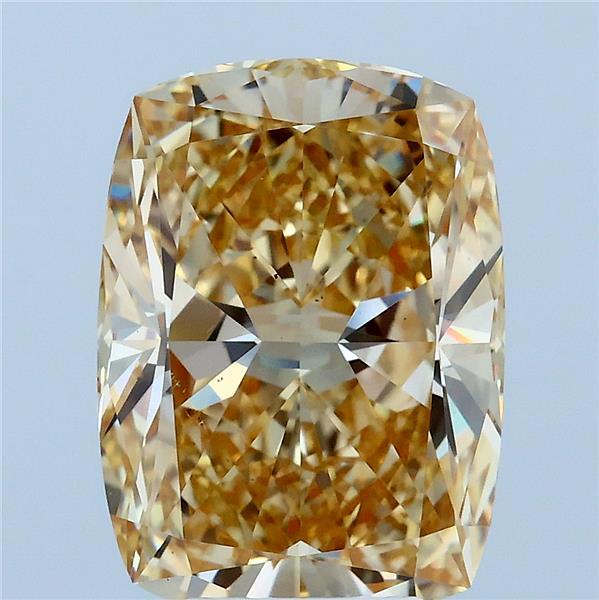 5.01 Carat Cushion Shaped, Ideal Cut, FANCY YELLOW Color, VS1 Clarity, IGI Certified Lab Grown Diamond