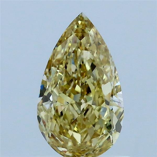 1.03 Carat Pear Shaped, Ideal Cut, FANCY INTENSE YELLOW Color, VS1 Clarity, IGI Certified Lab Grown Diamond