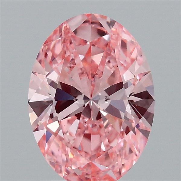 1.42 Carat Oval Shaped, Ideal Cut, FANCY VIVID PINK Color, VS1 Clarity, IGI Certified Lab Grown Diamond