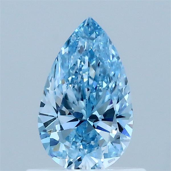 0.63 Carat Pear Shaped, Ideal Cut, FANCY VIVID BLUE Color, VVS2 Clarity, IGI Certified Lab Grown Diamond